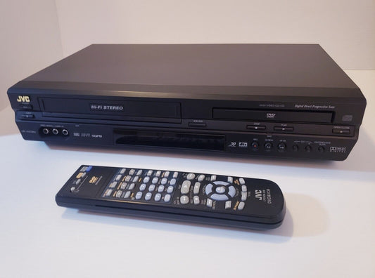 JVC HR-XVC26 DVD VCR Combo Dvd Player Vhs Player with Remote and Cables