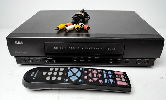 RCA VR603 Stereo 4 Head VHS VCR Vhs Player With Remote & Cables