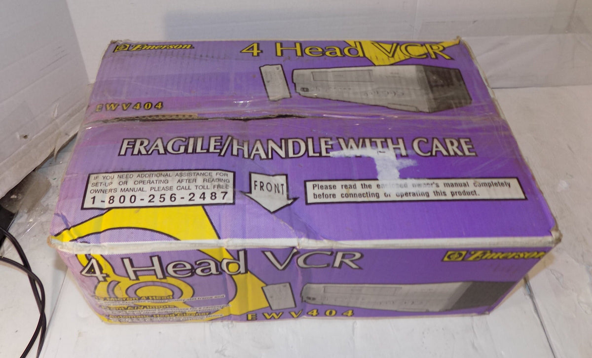 New Emerson EWV404 Mono VCR Vhs Player HDMI Adapter Included - Hometown Electronics