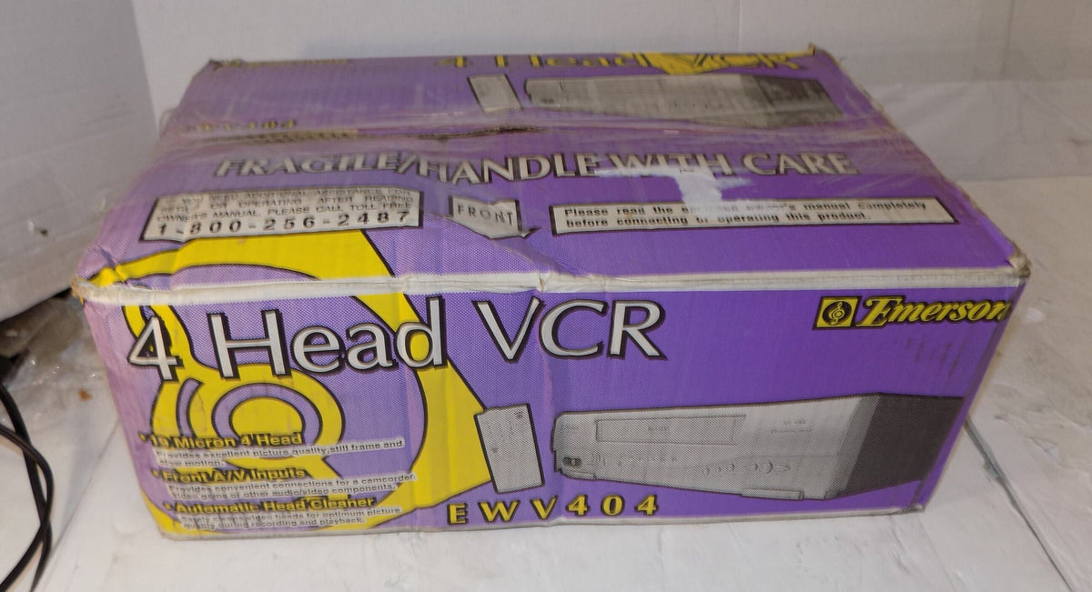 New Emerson EWV404 Mono VCR Vhs Player HDMI Adapter Included - Hometown Electronics