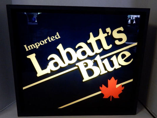 Rare Vintage 1987 16 Inch Labatt's Blue Canadian Beer Bar Light Lighted Sign