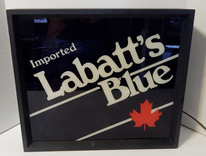 Rare Vintage 1987 16 Inch Labatt's Blue Canadian Beer Bar Light Lighted Sign