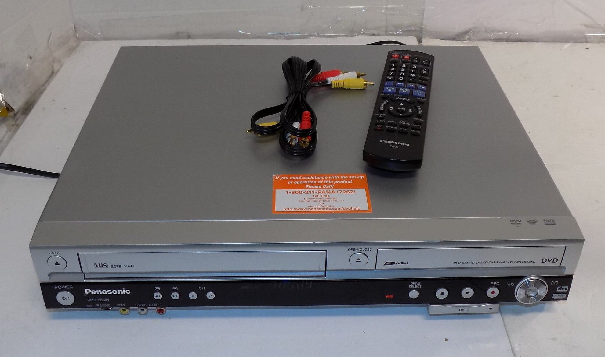 Panasonic dmr-es35v Dvd and VCR Player newest Combo