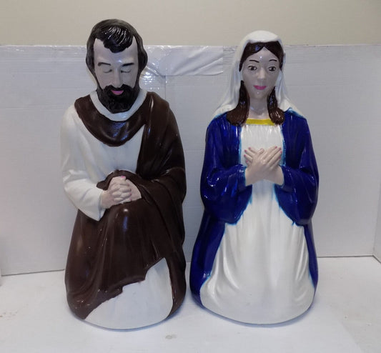 Vintage Empire Blow Mold Christmas Nativity Set 27" Joseph Mary