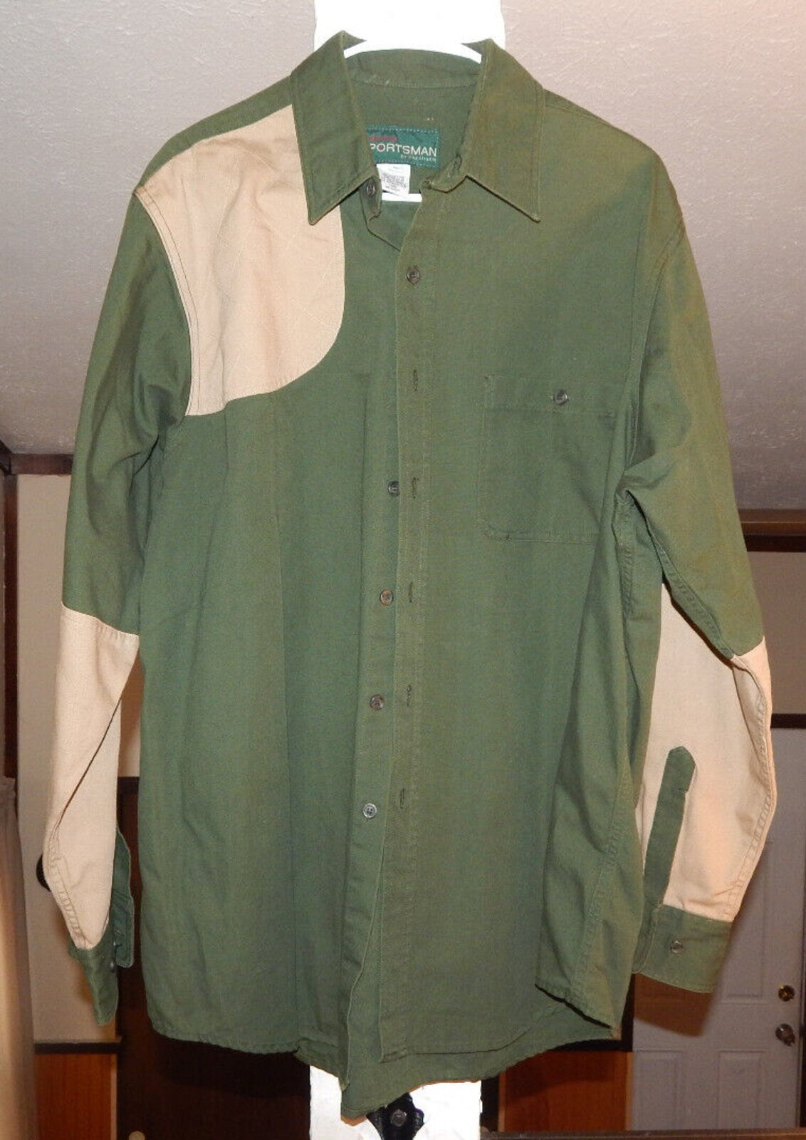 Vintage Master Sportsman Outdoor Button Up Long Sleeve Pocket Shirt Men's Large