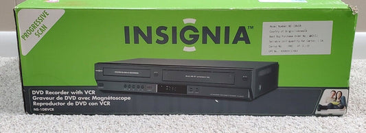 New Insignia NS-1Drvcr DVD Recorder VCR Combo 1 Button Dubbing with Hdmi Adapter