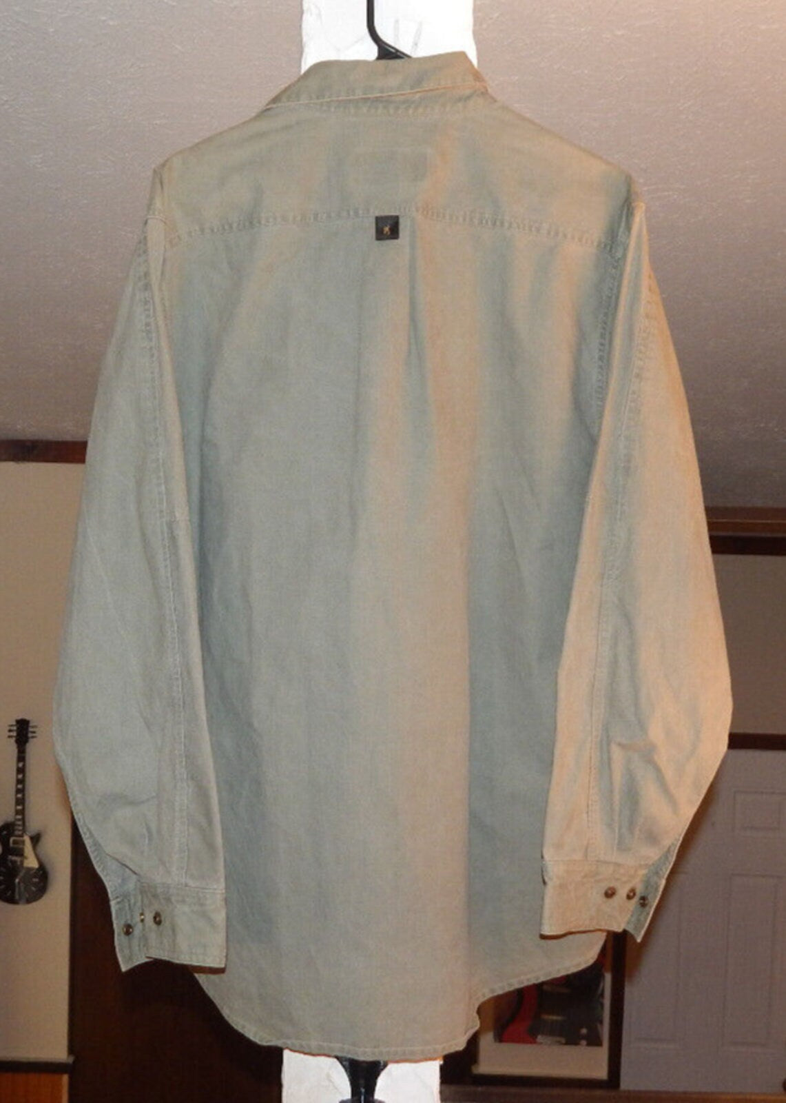 Vintage Browning Duck Hunters Outdoor Snap Button Hunting Shirt Mens Large