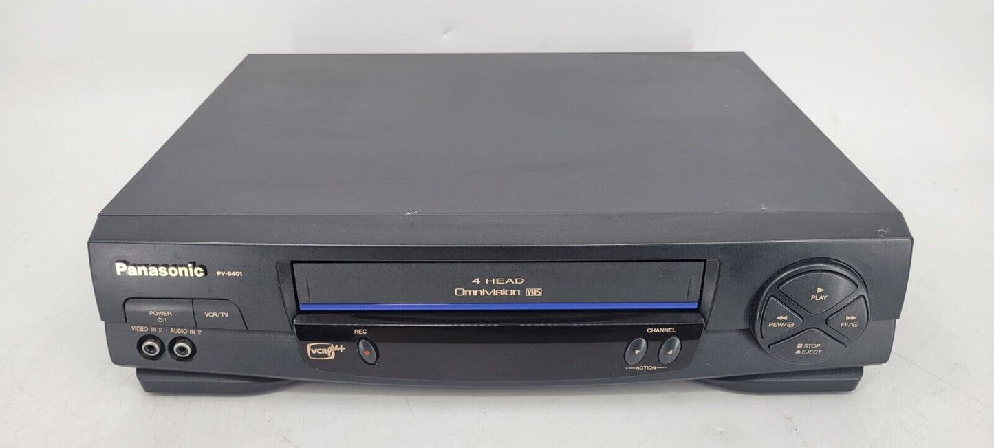 Panasonic PV-9401 Hi-Fi Stereo VHS VCR Player VHS Player with Remote & Cables