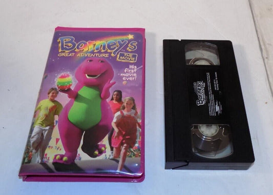 Barney's Great Adventure The Movie VHS Tape 1998 Purple Clamshell