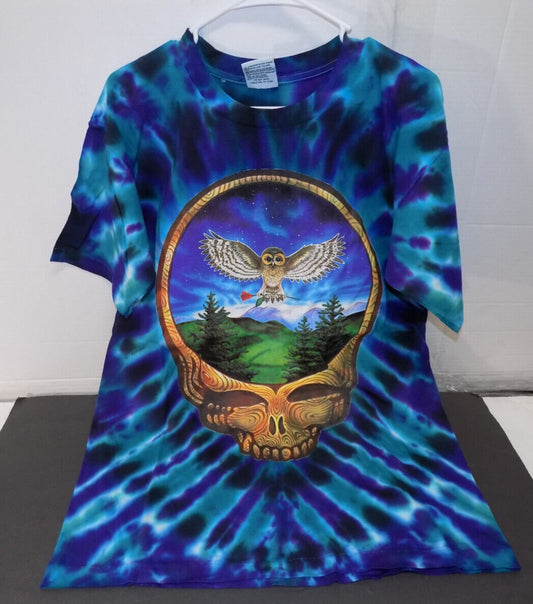 Grateful Dead Eugene 1993 Oregon Concert Owl w/ Rose Short Sleeve T Shirt Large