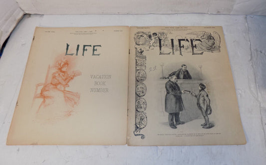 Lot of 2 Vintage Life Magazines June 1 and June 15 1899