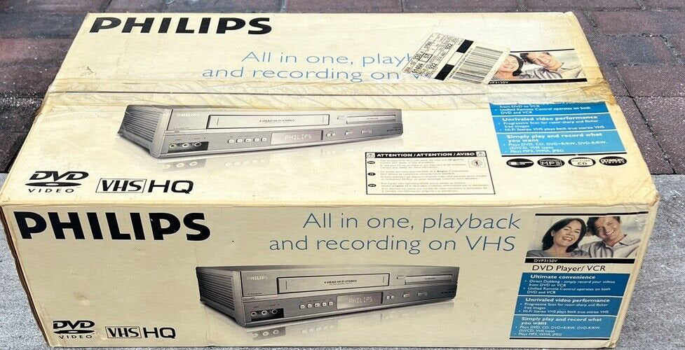 New Philips DVP3150 DVD VCR Combo with HDMI Adapter