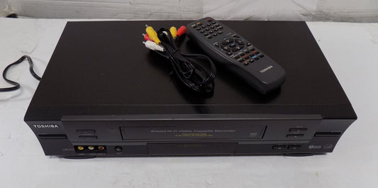 Toshiba w-627 4 Head Hi Fi Stereo VHS VCR Vhs Player with Remote & Cables