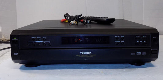 Toshiba SD-K615u 5 Disc CD DVD Player 5 Multi Disc Changer With Remote and RCA Cables