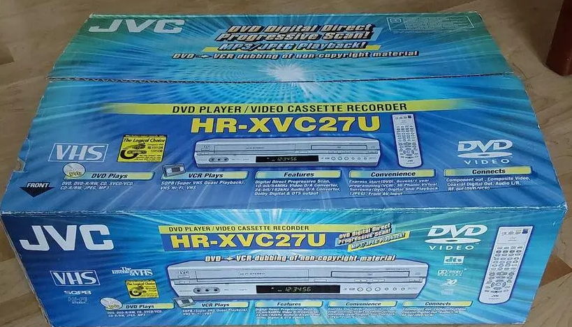 New in Box JVC HR-XVC27U DVD VCR Combo with Hdmi Adapter