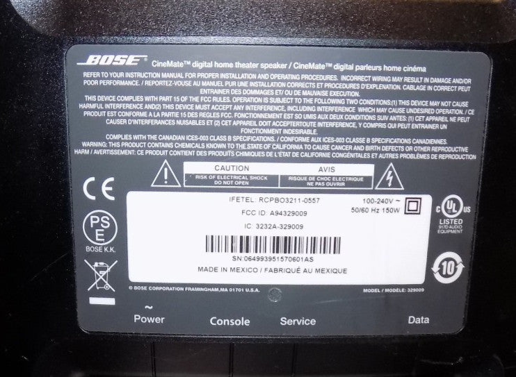 Bose CineMate 520 Home Theater System w/ SoundTouch Wireless Adapter & Remote