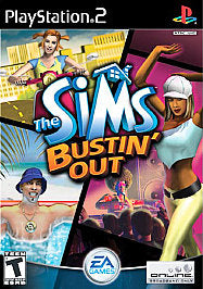PS2 Sony PlayStation 2 The Sims Bustin' Out 2003 Game with Manual
